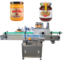 Automatic honey jar labeling machine peanut butter hot sauce labeler for round bottles